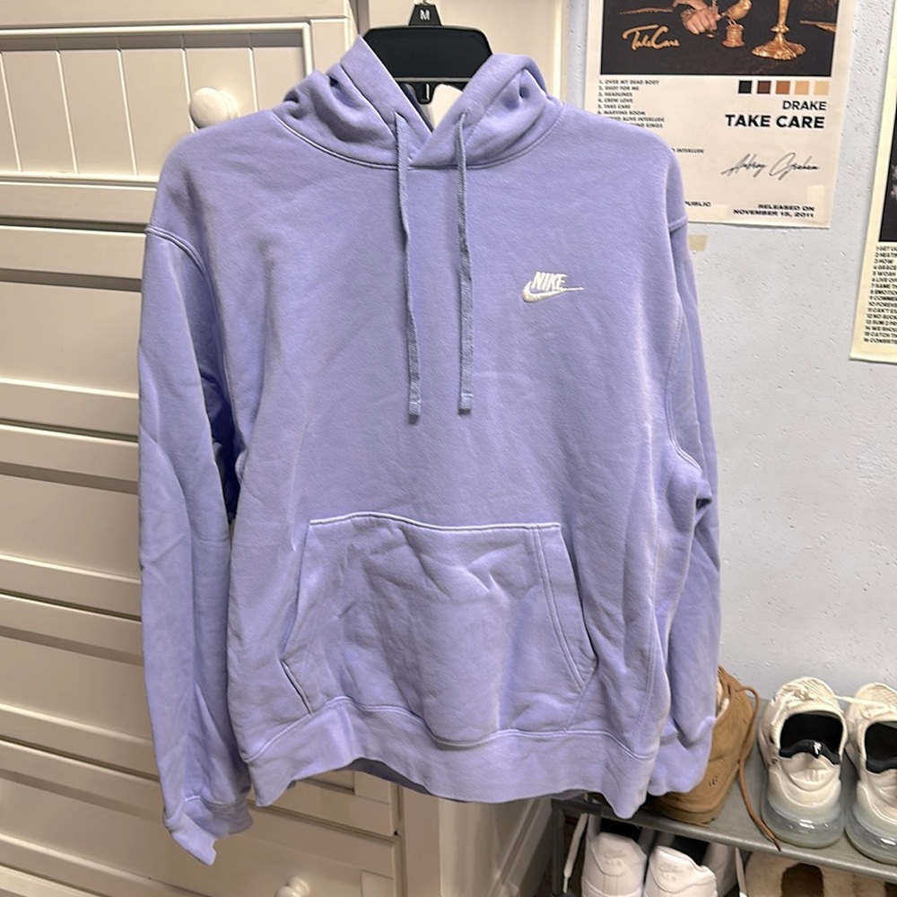 medium light thistle nike hoodie